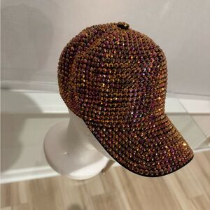 Bronze Rhinestones Cap